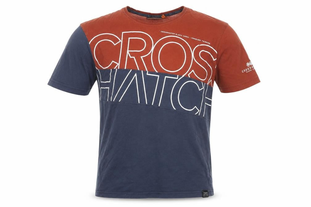 Front view of Crosshatch Men's Multicoloured Graphic T-Shirt L