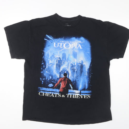 Cheats & Thieves Men's Black Graphic T-Shirt XL