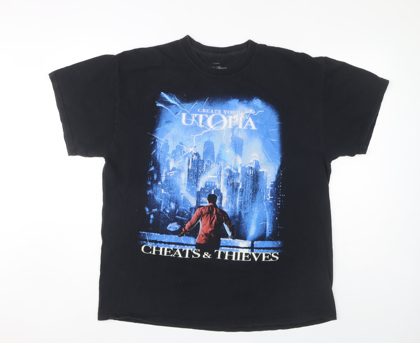 Cheats & Thieves Men's Black Graphic T-Shirt XL
