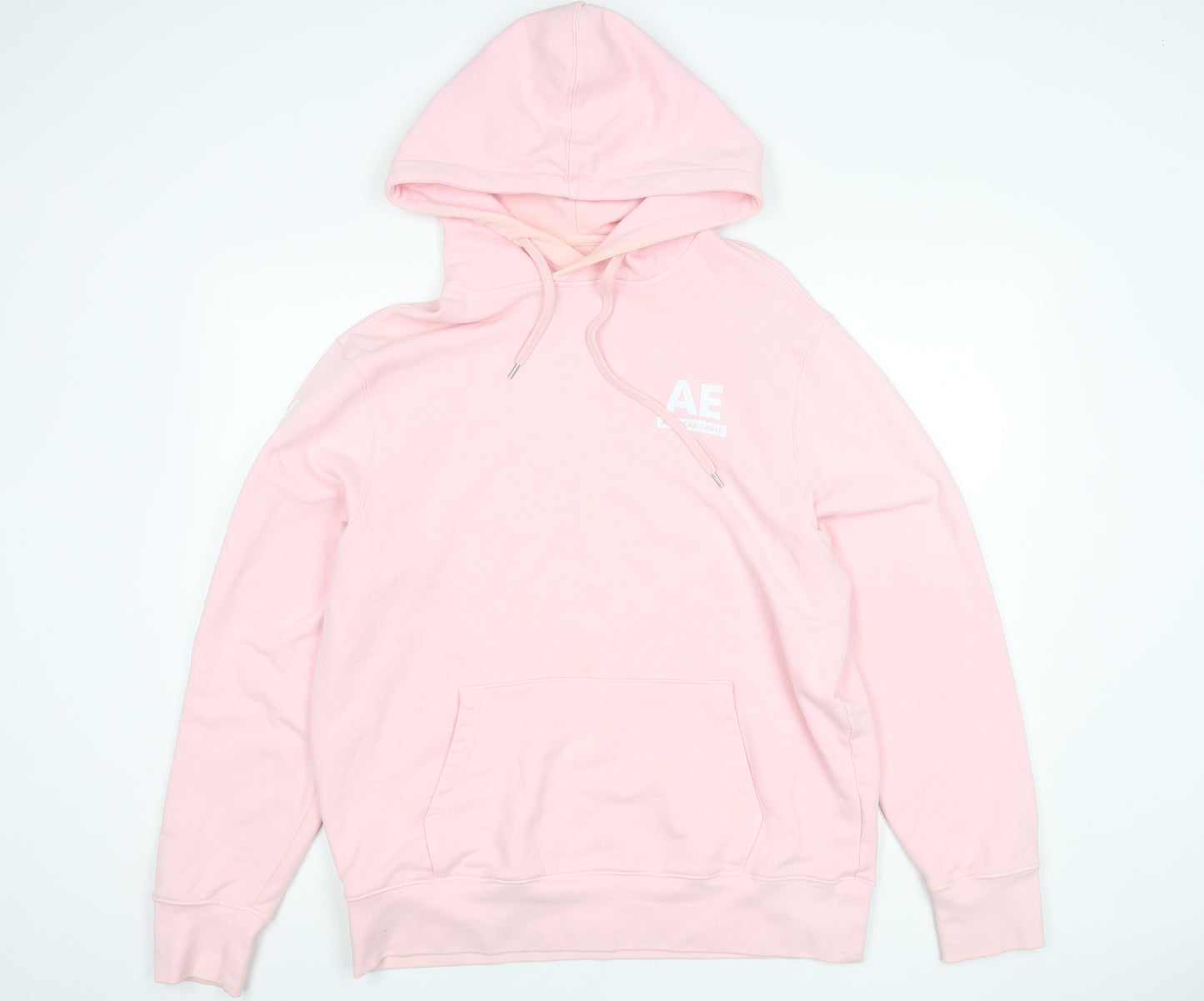 American Eagle Pink Men's Hoodie M Pullover Logo
