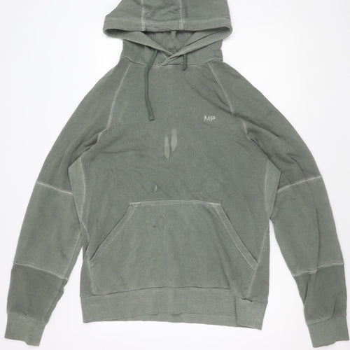MP Men's Grey Hoodie, Size L, Pullover with Logo