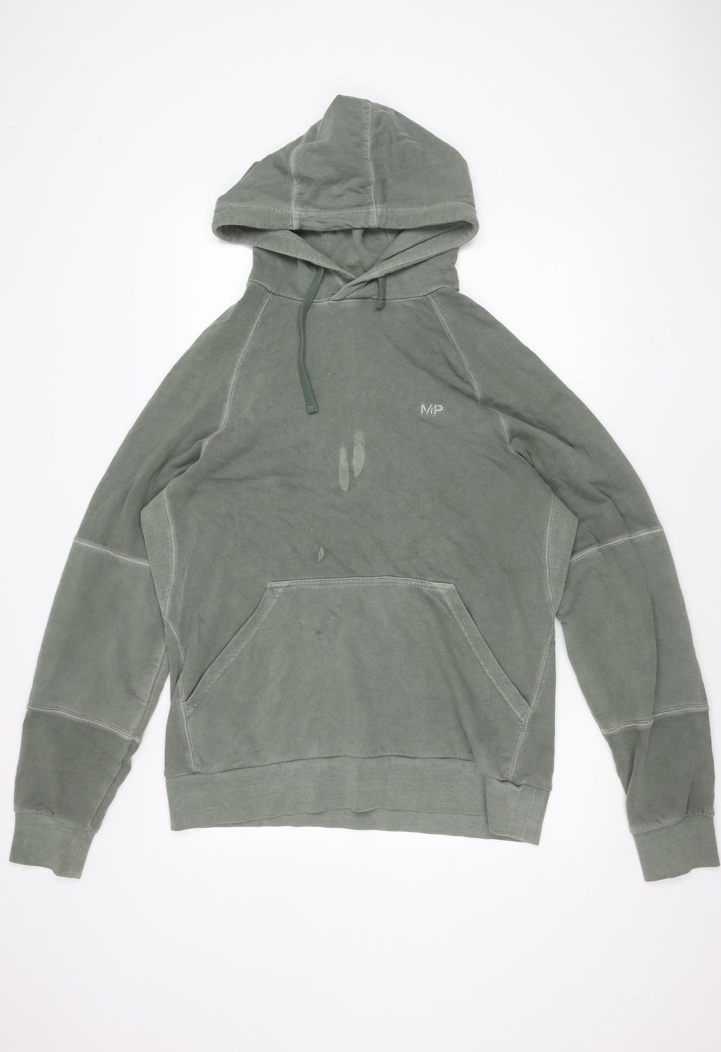 MP Men's Grey Hoodie, Size L, Pullover with Logo