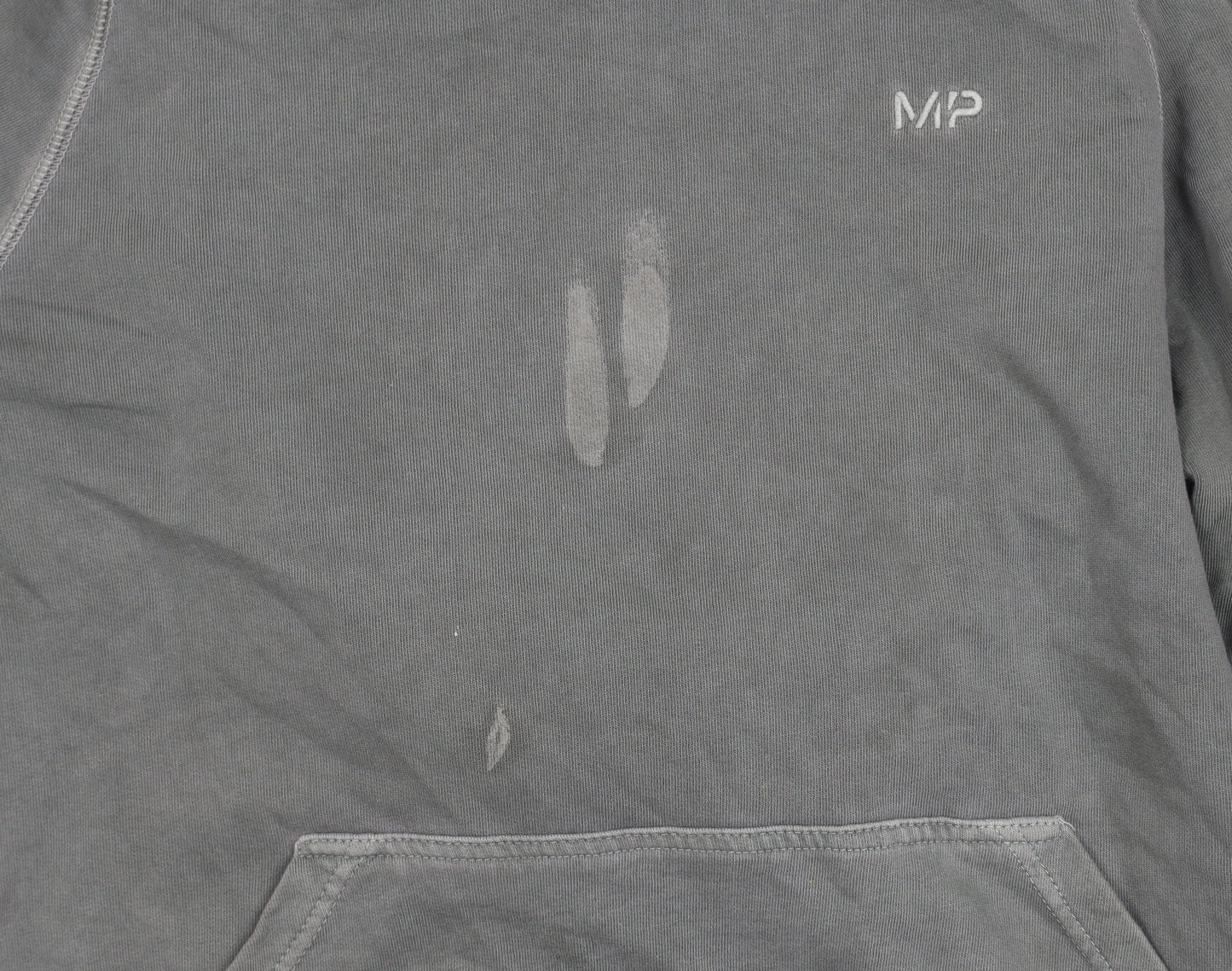 MP Men's Grey Hoodie, Size L, Pullover with Logo