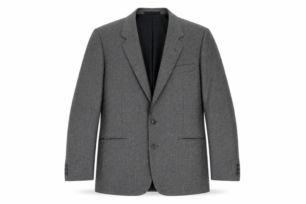 Front view of Brook Taverner Men's Grey Blazer 40 Regular