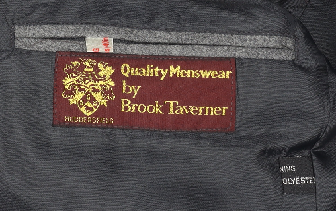 Brook Taverner Men's Grey Blazer 40 Regular