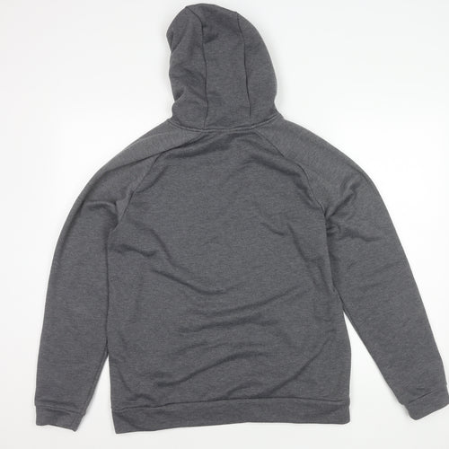 Nike Men's Grey Pullover Hoodie, M, Fleece, Logo