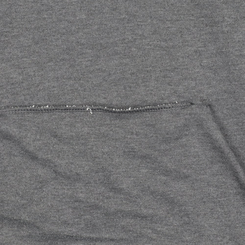 Nike Men's Grey Pullover Hoodie, M, Fleece, Logo