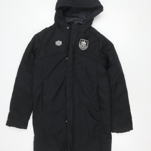 Umbro Boys Black Hooded Puffer Jacket 10 Years Winter