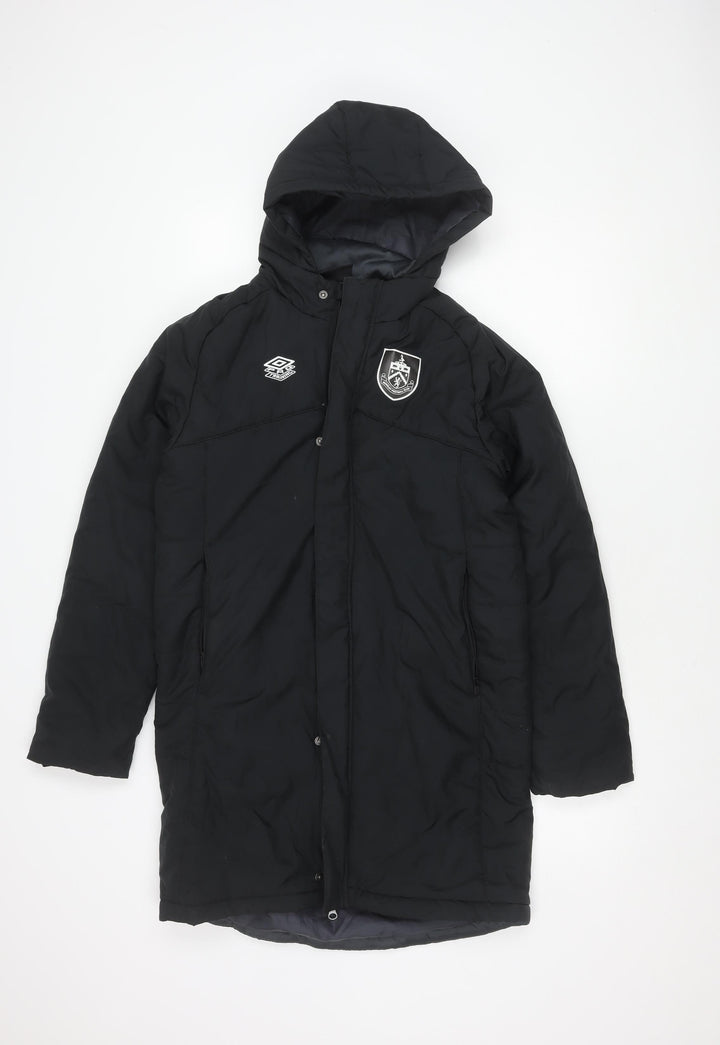 Umbro Boys Black Hooded Puffer Jacket 10 Years Winter