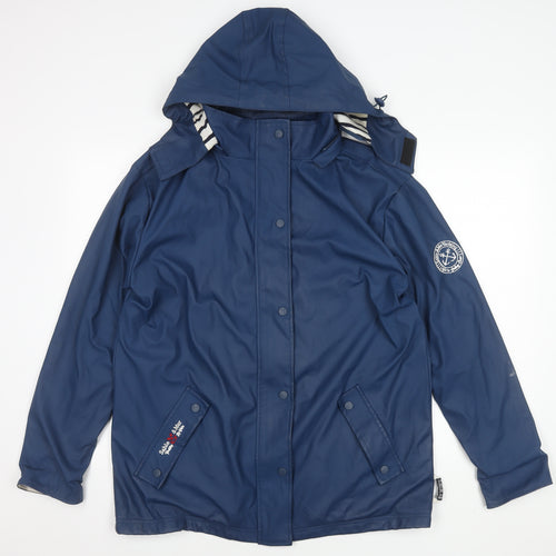 Sable & Mer Women's Blue Nautical M Rain Coat