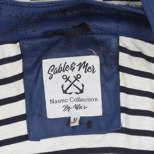 Sable & Mer Women's Blue Nautical M Rain Coat