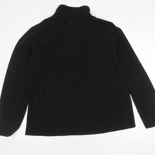 Mountain Warehouse Unisex Sweatshirt Black XL Fleece Zip Outdoor