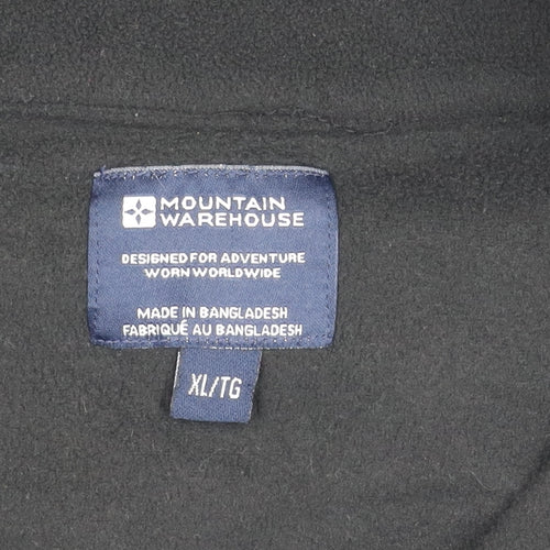 Mountain Warehouse Unisex Sweatshirt Black XL Fleece Zip Outdoor