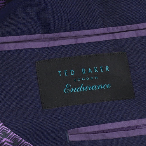 Ted Baker Blue Slim Fit Wool Suit Jacket 38