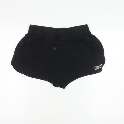 Everlast Women's Black Cotton Shorts Size 14