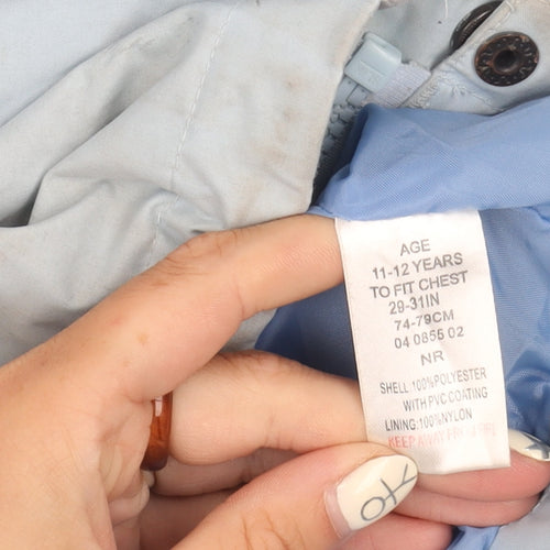 Peter Storm Girls Blue Mid-Length Waterproof Jacket
