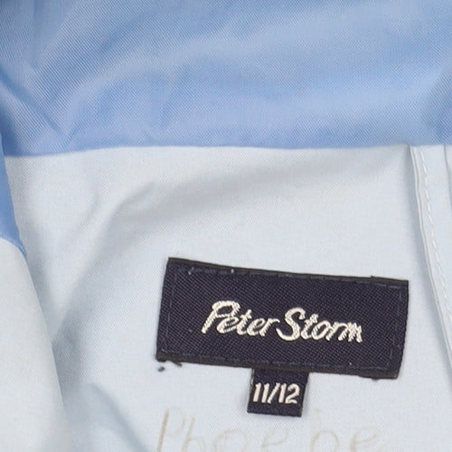 Peter Storm Girls Blue Mid-Length Waterproof Jacket