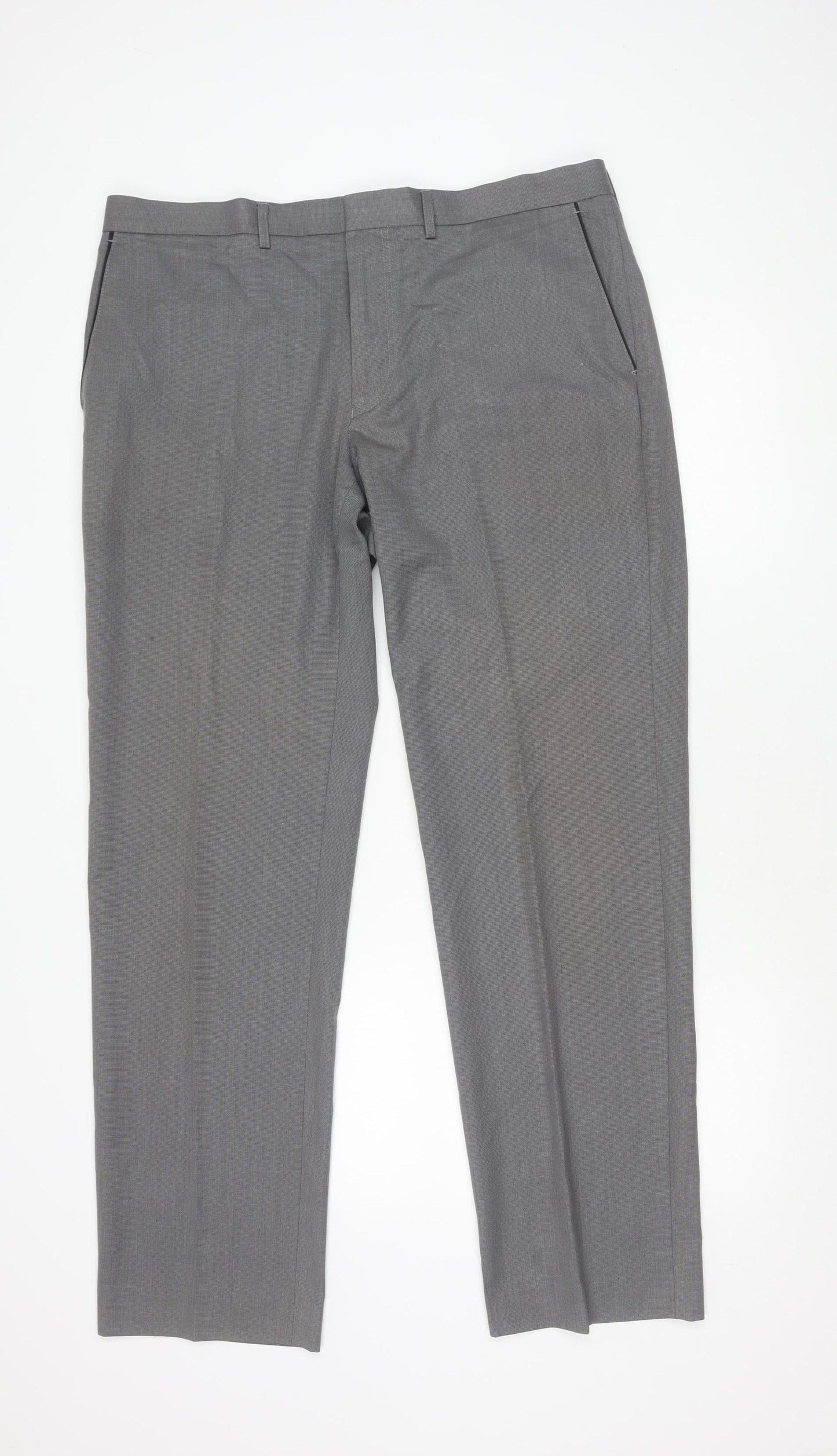 Marks and Spencer Grey Men's Trousers Size 40