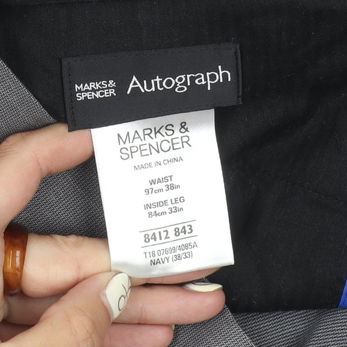 Marks and Spencer Grey Men's Trousers Size 40