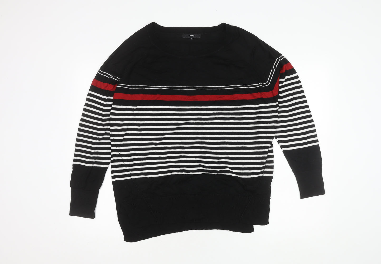 Next Women's Black Striped Pullover Jumper Size 16
