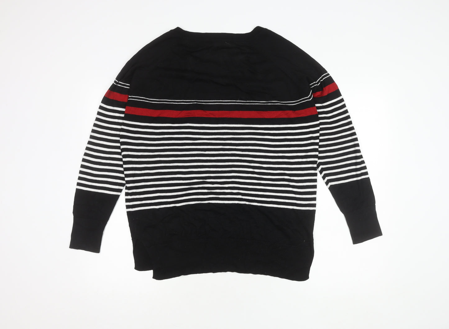 Next Women's Black Striped Pullover Jumper Size 16