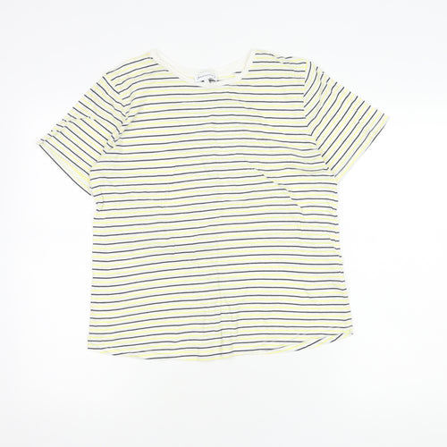 Warehouse Women's Multicoloured Striped T-Shirt Size 10