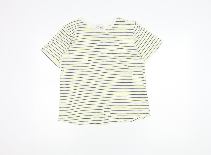Warehouse Women's Multicoloured Striped T-Shirt Size 10