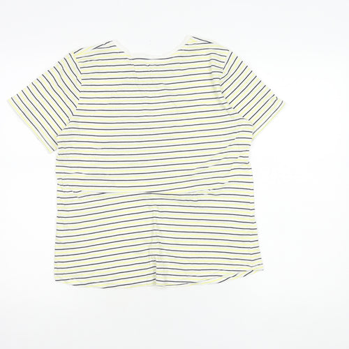 Warehouse Women's Multicoloured Striped T-Shirt Size 10