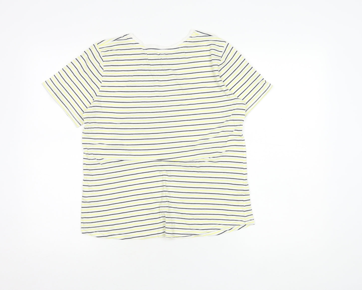 Warehouse Women's Multicoloured Striped T-Shirt Size 10