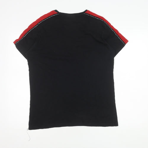 Pre London Black Cotton T-Shirt, Men's Medium, Logo Accent