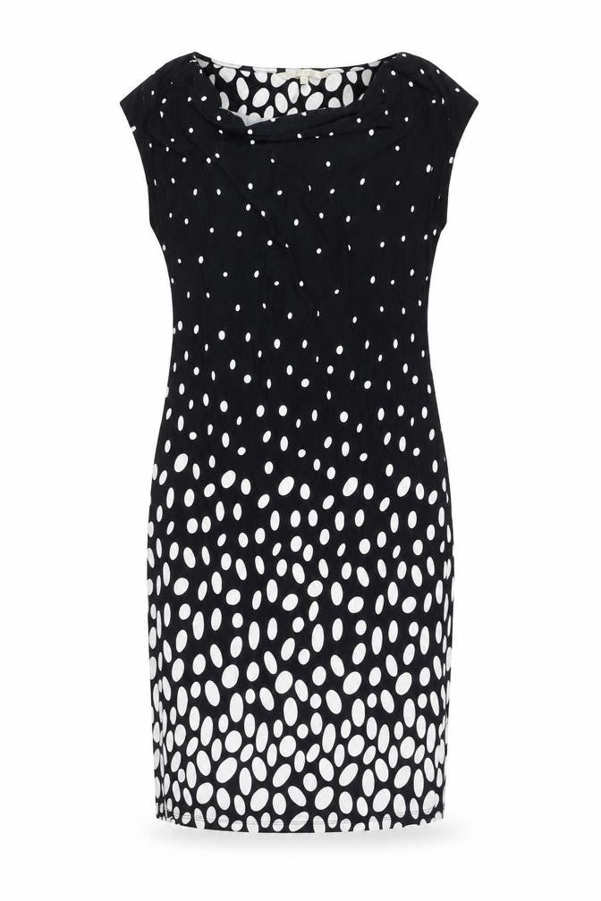 Epilogue Women Black Polka Dot Sleeveless Dress Size 10