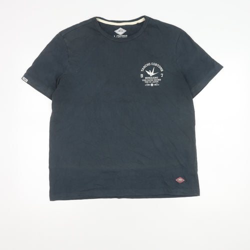 Union Works Men's Black Graphic Print T-Shirt L