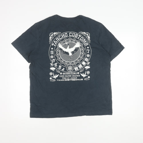 Union Works Men's Black Graphic Print T-Shirt L