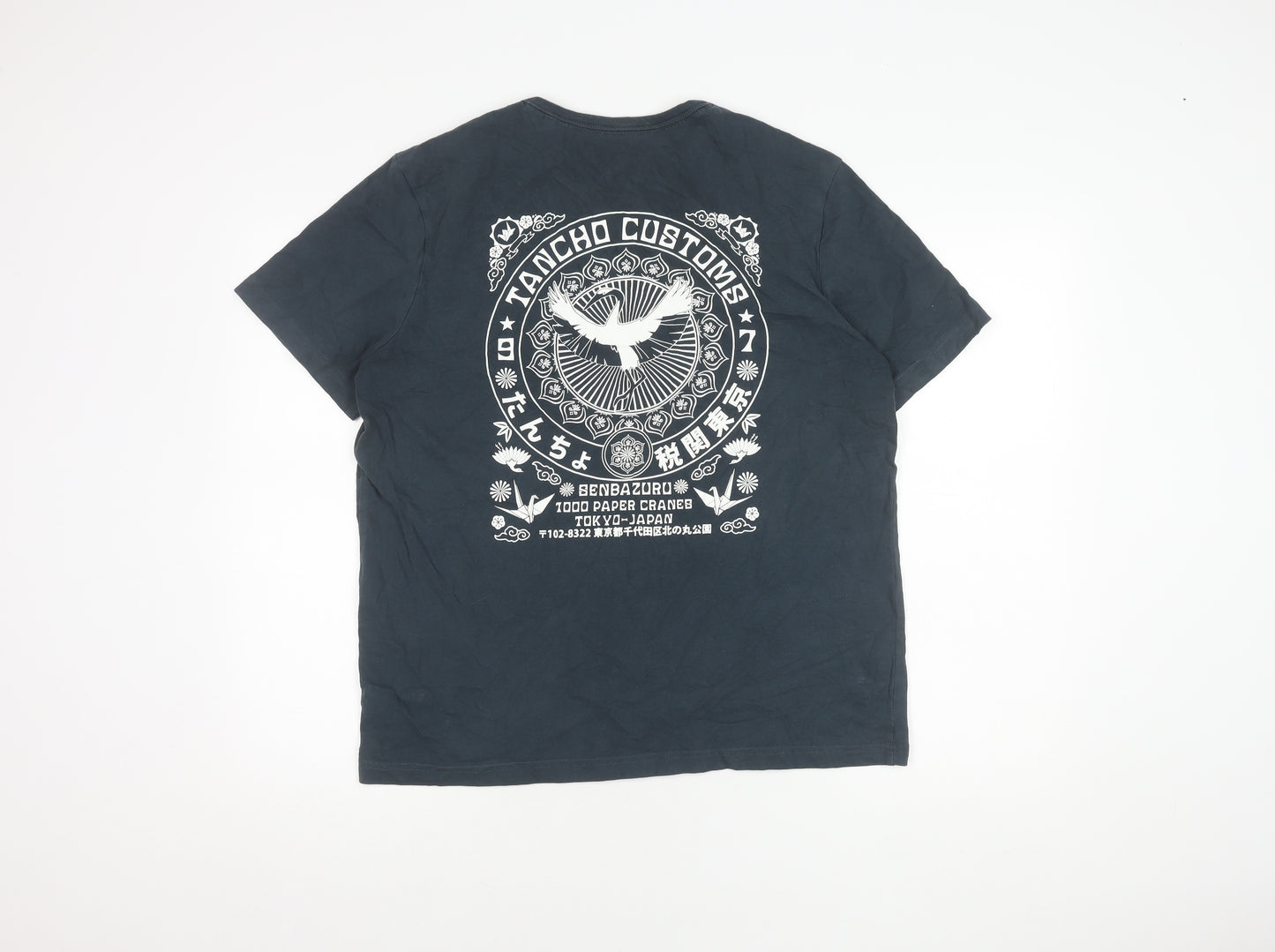 Union Works Men's Black Graphic Print T-Shirt L