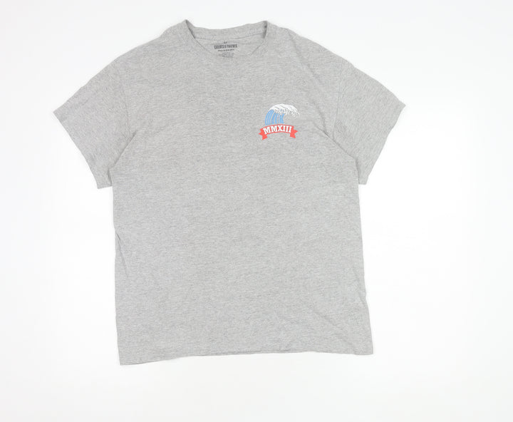 Cheats & Thieves Men's Grey Graphic T-Shirt, Medium