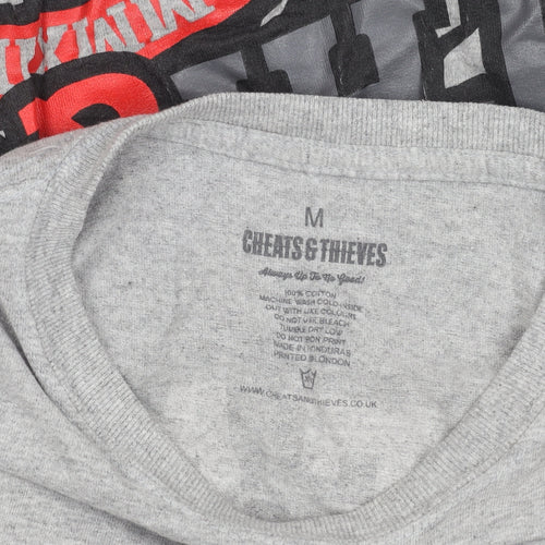 Cheats & Thieves Men's Grey Graphic T-Shirt, Medium