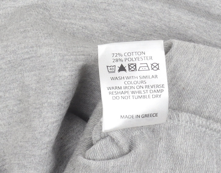 ASOS Women's Grey Cropped Cold Shoulder Top Size 14