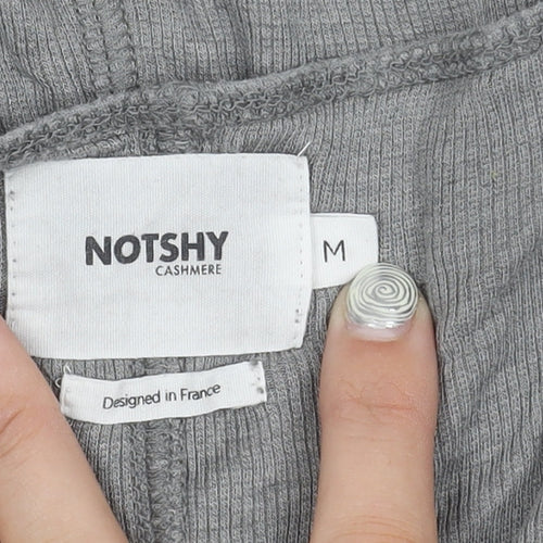 Notshy Women's Grey Off Shoulder Top M Knit