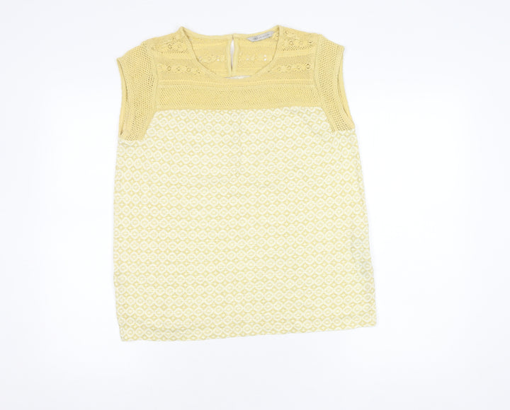 Marks and Spencer Women's Gold Sleeveless Top
