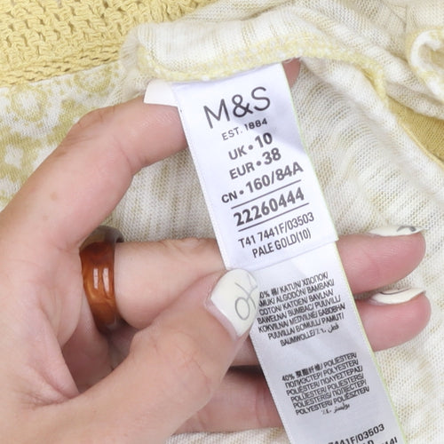 Marks and Spencer Women's Gold Sleeveless Top