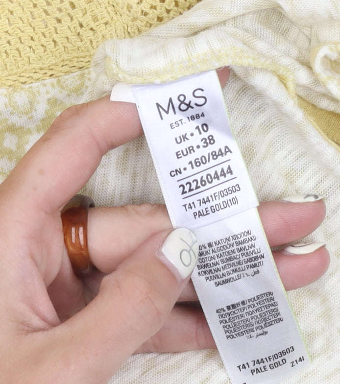 Marks and Spencer Women's Gold Sleeveless Top