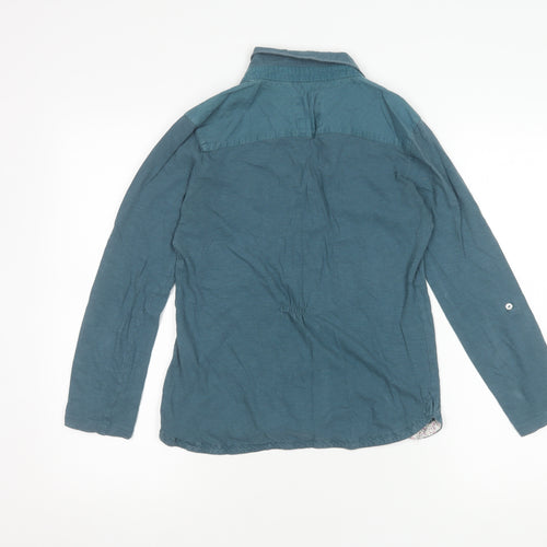 Mistral Women's Blue Button-Up Shirt Size 10