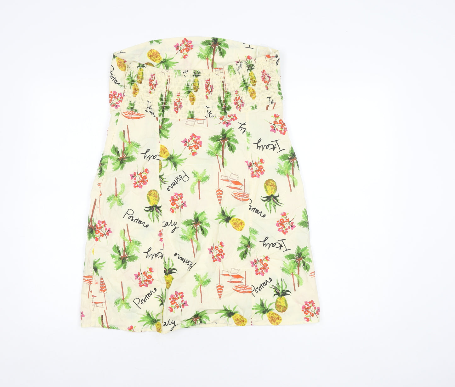 ASOS Women's Strapless Floral Dress Size 12 Multicolour