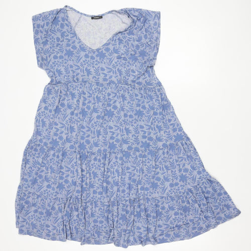Roman Women's Blue Floral Skater Dress Size 14
