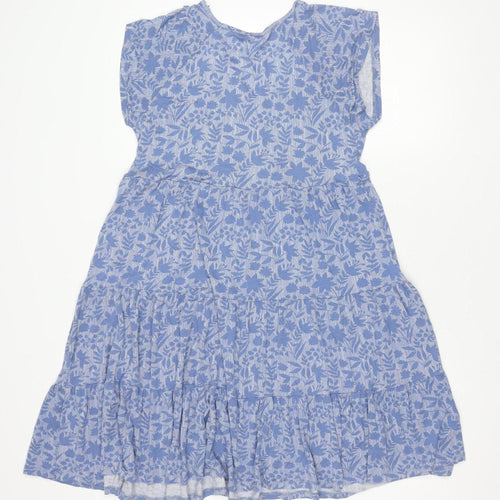 Roman Women's Blue Floral Skater Dress Size 14