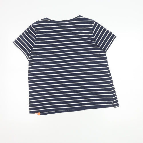 Crew Clothing Women’s Blue Striped T-Shirt Size 14