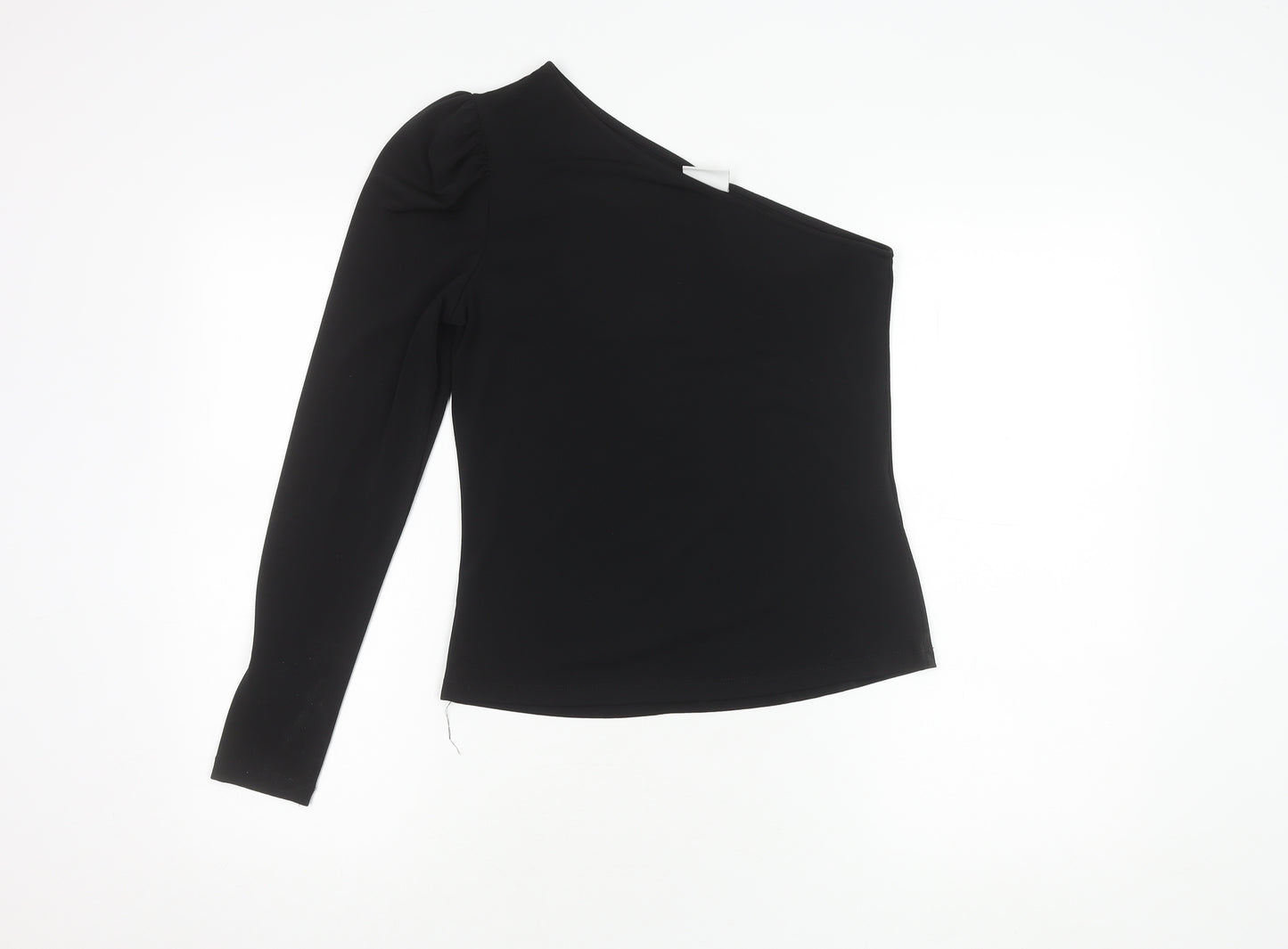 VILA Women's Black One Shoulder Top Small