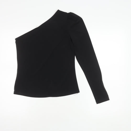 VILA Women's Black One Shoulder Top Small
