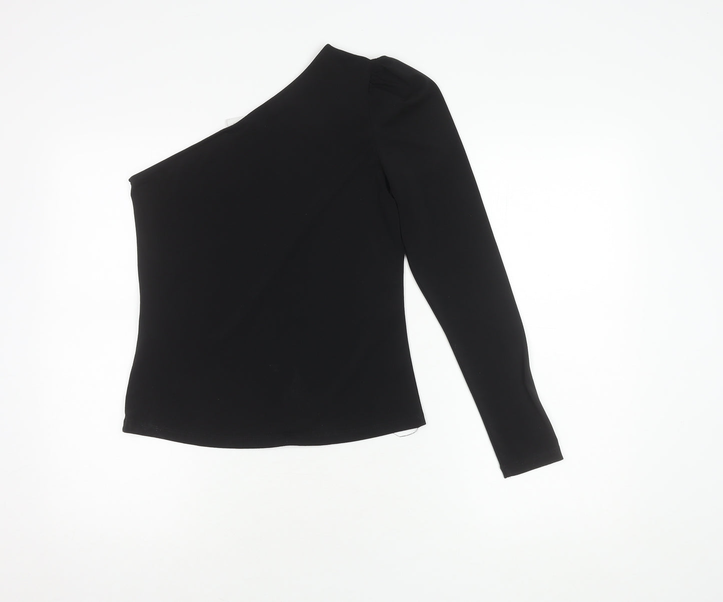VILA Women's Black One Shoulder Top Small