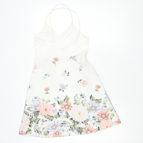 New Look Women's Multicoloured Floral A-Line Dress Size 8